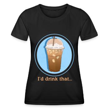 Iced Coffee Coffee Lover Iced Coffee Gift - Women's Functional T-Shirt - black - Front - AI Model Female 172 light (172cm)