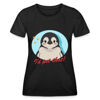 Penguin Funny Baby Penguins Gifts - Women's Functional T-Shirt - black - Front - AI Model Female 172 light (172cm)