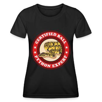 King Python Expert Snake Python Gift - Women's Functional T-Shirt - black - Front - AI Model Female 172 light (172cm)
