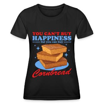 Pains de maïs Pain de maïs Cadeau de pain de maïs - T-shirt sport Femme - noir - Devant - AI Model Female 172 light (172cm)