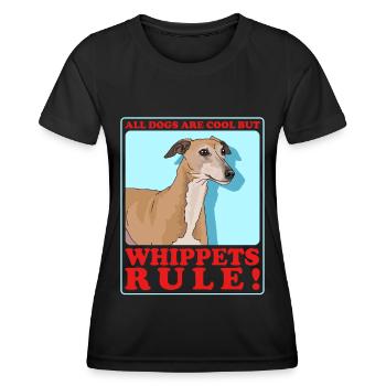 Whippet Petit lévrier anglais Cadeau - T-shirt sport Femme - noir - Devant - AI Model Female 172 light (172cm)