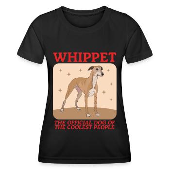 Whippet Lévrier anglais Cadeau - T-shirt sport Femme - noir - Devant - AI Model Female 172 light (172cm)