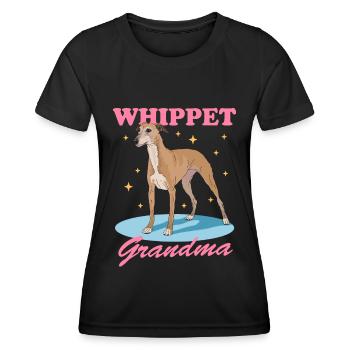 Whippet Granny English Greyhound Gift - Women's Functional T-Shirt - black - Front - AI Model Female 172 light (172cm)