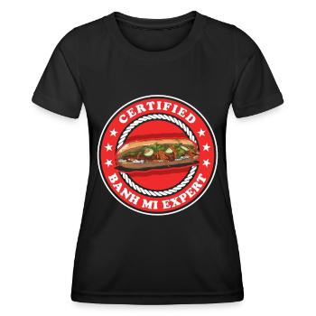 Banh Mi Expert Bánh Mì Cadeau - T-shirt sport Femme - noir - Devant - AI Model Female 172 light (172cm)
