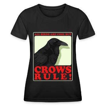 Corbeaux Corbeaux Oiseaux Cadeau - T-shirt sport Femme - noir - Devant - AI Model Female 172 light (172cm)