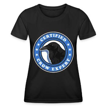 Corbeaux Expert Corbeau Oiseaux Cadeau - T-shirt sport Femme - noir - Devant - AI Model Female 172 light (172cm)