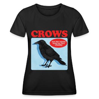 Crows Black Ravens Gift - Women's Functional T-Shirt - black - Front - AI Model Female 172 light (172cm)
