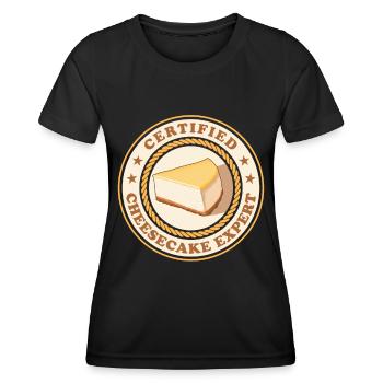 Cheesecake Expert Curd Cake Cheesecake Gift - Women's Functional T-Shirt - black - Front - AI Model Female 172 light (172cm)