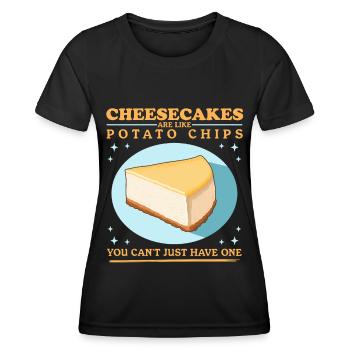 Cheesecake Cheesecake Curd Cake Gifts - Women's Functional T-Shirt - black - Front - AI Model Female 172 light (172cm)