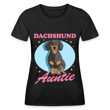Teckel Tante Teckel Chiens Teckel Cadeau - T-shirt sport Femme - noir - Devant - AI Model Female 172 light (172cm)