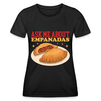 Empanada Dumpling Cadeau d’Empanada - T-shirt sport Femme - noir - Devant - AI Model Female 172 light (172cm)