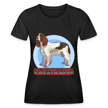 English Springer Spaniel Dog Owner Gift - Women's Functional T-Shirt - black - Front - AI Model Female 172 light (172cm)