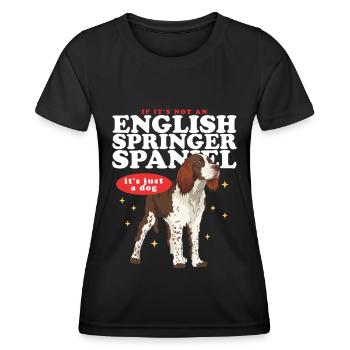 English Springer Spaniel Gift - Women's Functional T-Shirt - black - Front - AI Model Female 172 light (172cm)