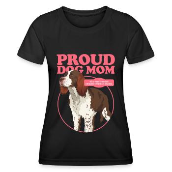 English Springer Spaniel Mom Dog Mom Gift - Women's Functional T-Shirt - black - Front - AI Model Female 172 light (172cm)