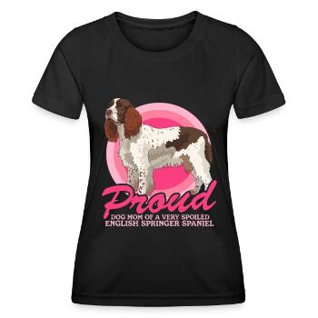 English Springer Spaniel Mom Dog Mom Gifts - Women's Functional T-Shirt - black - Front - AI Model Female 172 light (172cm)