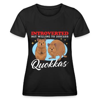 Quokka Kurzschwanzkänguru Quokkas Geschenk - Frauen Funktions-T-Shirt - Schwarz - Vorne - AI Model Female 172 light (172cm)