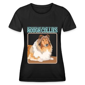Collie Longhair Collie Dog Rough Collies Gifts - Women's Functional T-Shirt - black - Front - AI Model Female 172 light (172cm)