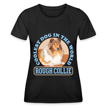 Collie Longhair Collie Rough Collies Gift - Women's Functional T-Shirt - black - Front - AI Model Female 172 light (172cm)