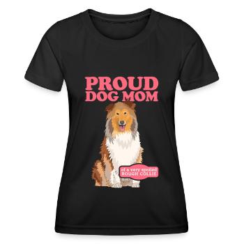 Collie Mom Long Hair Collie Rough Collies Gift - Women's Functional T-Shirt - black - Front - AI Model Female 172 light (172cm)