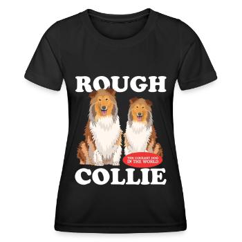 Collie Longhair Collies Rough Collies Gift - Women's Functional T-Shirt - black - Front - AI Model Female 172 light (172cm)