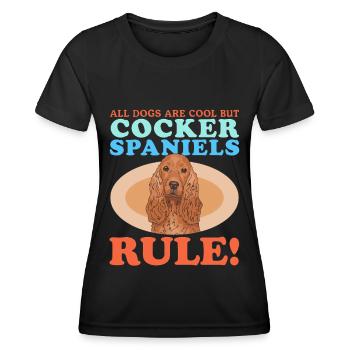 Cocker Spaniel Cocker Spaniel Cadeau - T-shirt sport Femme - noir - Devant - AI Model Female 172 light (172cm)