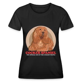 Cocker Spaniel Dogs Cocker Spaniel Gift - Women's Functional T-Shirt - black - Front - AI Model Female 172 light (172cm)