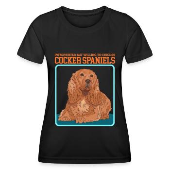 Cocker Spaniel Cocker Spaniel Cadeaux - T-shirt sport Femme - noir - Devant - AI Model Female 172 light (172cm)