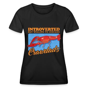 Flusskrebs Edelkrebs Krebse Meeresfrüchte Geschenk - Frauen Funktions-T-Shirt - Schwarz - Vorne - AI Model Female 172 light (172cm)