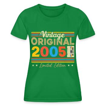 Vintage-Geburtstagsgeschenk Jahrgang 2005 - Frauen Funktions-T-Shirt - Kelly Green - Vorne - AI Model Female 172 dark (172cm)