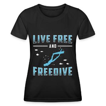 Apnée de plongée Apnée Cadeau d’apnée - T-shirt sport Femme - noir - Devant - AI Model Female 172 light (172cm)