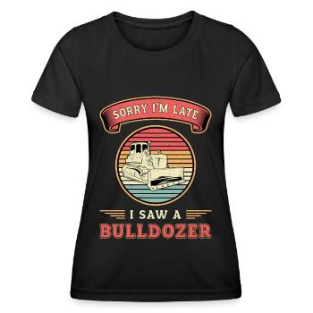 Bulldozer Construction Worker Gift - T-shirt sport Femme - noir - Devant - AI Model Female 172 light (172cm)