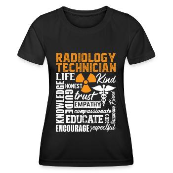 Technicien en radiologie Technicien en radiologie Technicien en radiologie - T-shirt sport Femme - noir - Devant - AI Model Female 172 light (172cm)