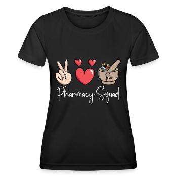 Technicien en pharmacie Cadeau de technicien en pharmacie - T-shirt sport Femme - noir - Devant - AI Model Female 172 light (172cm)
