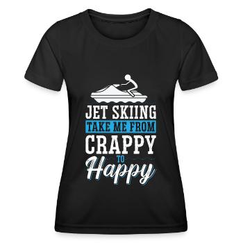 Jetski Coole Wassersport Urlaub Sommer Geschenk - Frauen Funktions-T-Shirt - Schwarz - Vorne - AI Model Female 172 light (172cm)