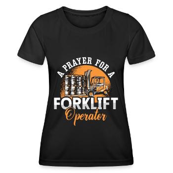 Forklift Driver Forklift Cool Gift - Women's Functional T-Shirt - black - Front - AI Model Female 172 light (172cm)