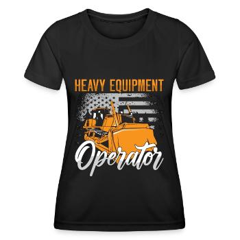 Bagger Planierraupe Bulldozer Bauarbeiter Geschenk - Frauen Funktions-T-Shirt - Schwarz - Vorne - AI Model Female 172 light (172cm)