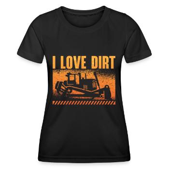 Excavatrice Bulldozer Travailleur de la construction Bulldozer Cadeau - T-shirt sport Femme - noir - Devant - AI Model Female 172 light (172cm)