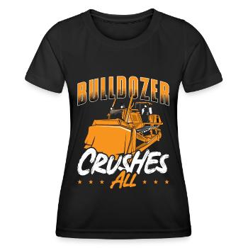Ouvrier de la construction Excavatrice Bulldozer Bulldozer Bulldozer Bulldozer Cadeau - T-shirt sport Femme - noir - Devant - AI Model Female 172 light (172cm)