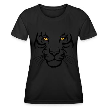 Tiger face - Women's Functional T-Shirt - black - Front - AI Model Female 172 light (172cm)