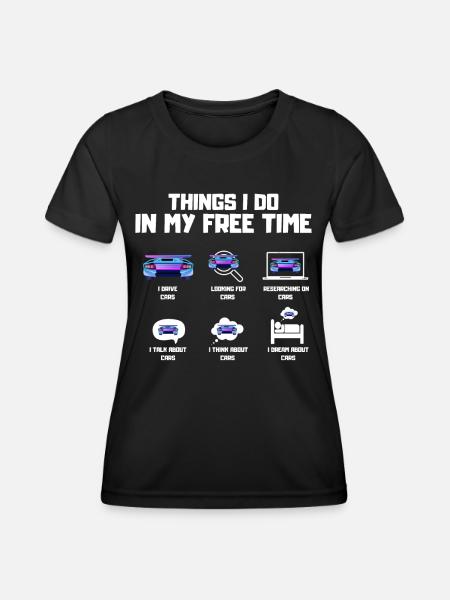 Car geek - Women's Functional T-Shirt - black