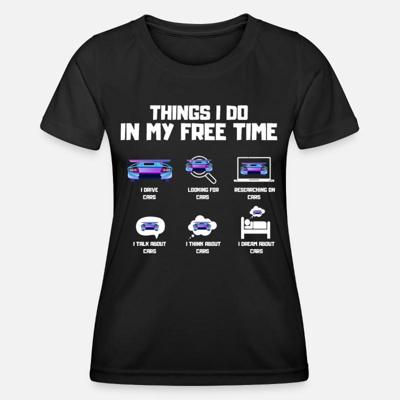 Car geek - Women's Functional T-Shirt - black