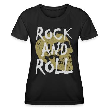 Rock and roll - T-shirt sport Femme - noir - Devant - AI Model Female 172 light (172cm)