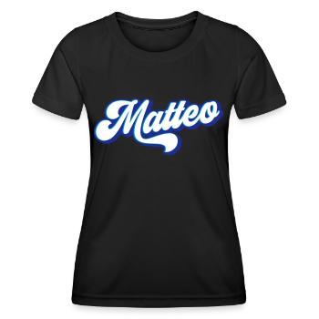 Matteo | Colors changeable - Women's Functional T-Shirt - black - Front - AI Model Female 172 light (172cm)