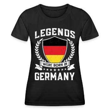 Vintage Design German Flag Germany - Women's Functional T-Shirt - black - Front - AI Model Female 172 light (172cm)