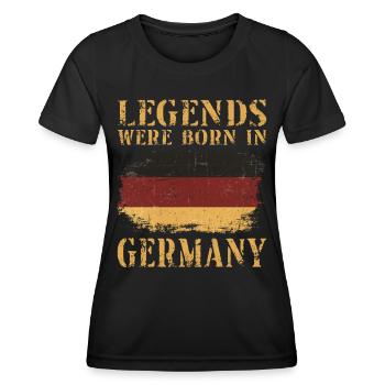 Vintage Design German Flag Germany - Women's Functional T-Shirt - black - Front - AI Model Female 172 light (172cm)