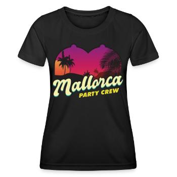 Mallorca Party Crew Malle Party Celebrate Alcohol - Women's Functional T-Shirt - black - Front - AI Model Female 172 light (172cm)