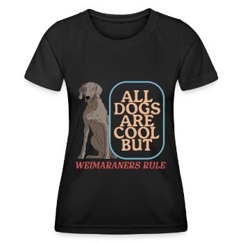 Weimaraner Hunde | Hundebesitzer Geschenk - Frauen Funktions-T-Shirt - Schwarz - Vorne - AI Model Female 172 light (172cm)