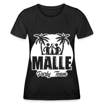 Malle Party Team Holidays Mallorca - Women's Functional T-Shirt - black - Front - AI Model Female 172 light (172cm)