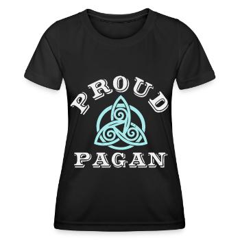 Wiccan sorcière Wicca païen Pagan - T-shirt sport Femme - noir - Devant - AI Model Female 172 light (172cm)