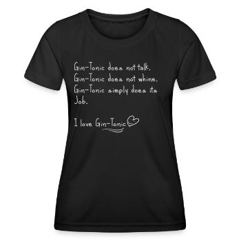 Ich liebe Gin-Tonic - Frauen Funktions-T-Shirt - Schwarz - Vorne - AI Model Female 172 light (172cm)